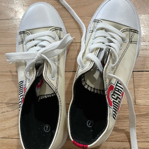 The Ohio State University Game Day Canvas Sneakers - Cream and Red - Picture 5 of 6